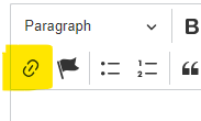 The link icon to the left of the flag icon.